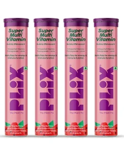 PLIX - THE PLANT FIX Multivitamin 15 Effervescent Tablets (Pack of 1, Juicy Watermelon) for Daily Nutrition | Strengthens Immune System, Energy, Enhanced Performance & Stamina, 100% RDA